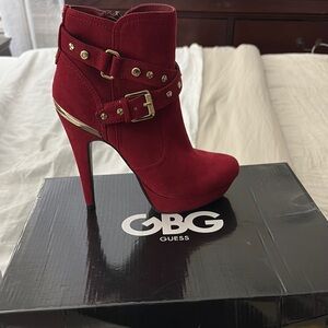 G by Guess Women's Red Ankle Boots